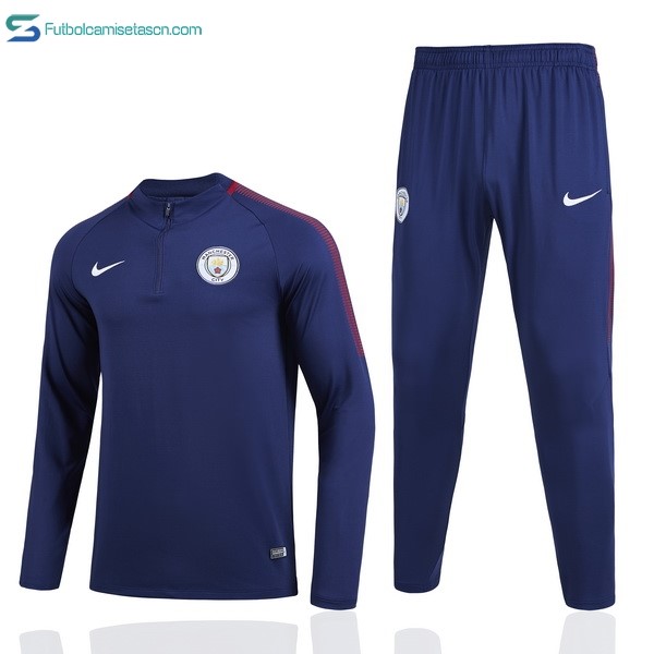 Chandal De Lana Manchester City 2017/18 Azul